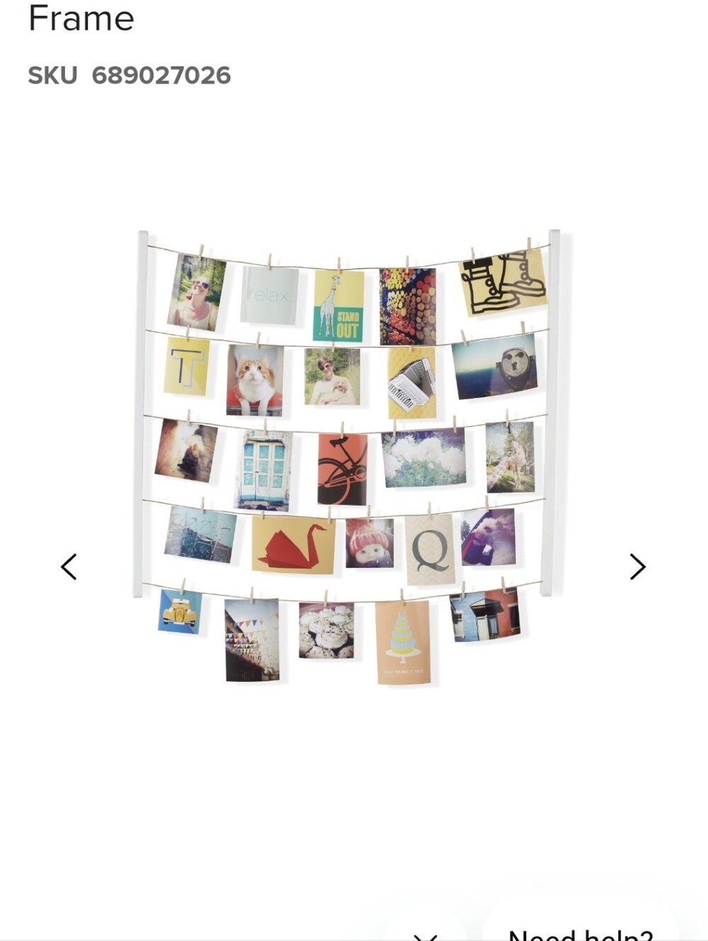 Umbra White Multi-Photo Frame Display